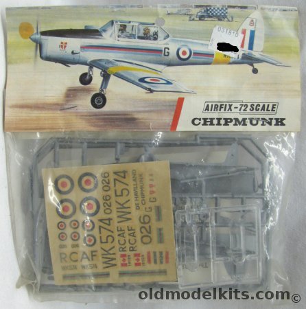 Airfix 1/72 DeHavilland DHC-1 Chipmunk RAF / RCAF Versions Bagged, 134 plastic model kit
